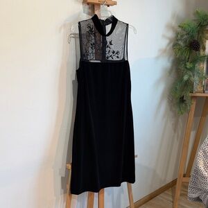 Evan Picone Black Velvet cocktail dress